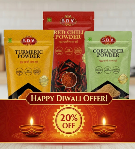 Spice Combo Pack – Red Chilli Powder, Turmeric Powder & Coriander Powder | Pure & Natural (200g Each)